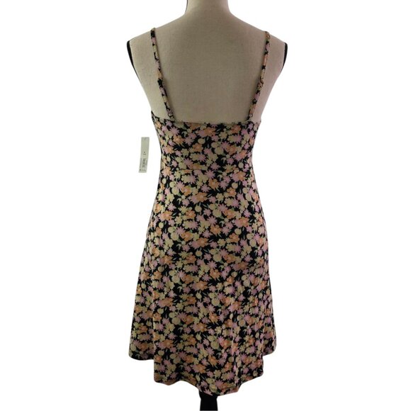 No Boundaries Adjustable Spaghetti Strap Floral Print Dress  - Size Medium NWT - Picture 5 of 15